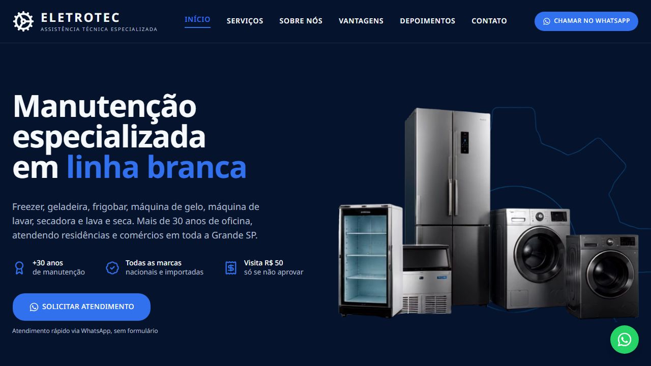 Prévia do site Eletrotec