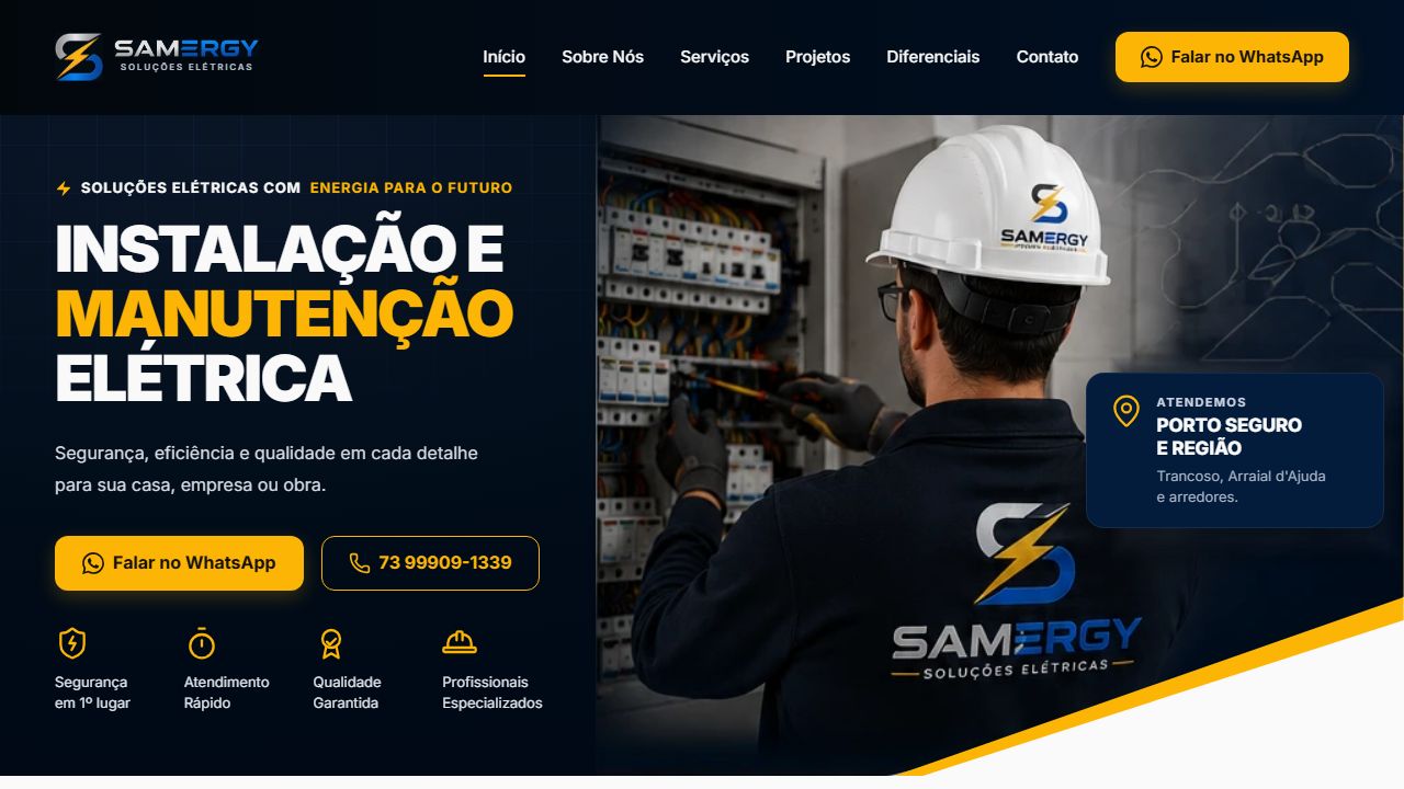 Prévia do site Samergy Soluções Elétricas